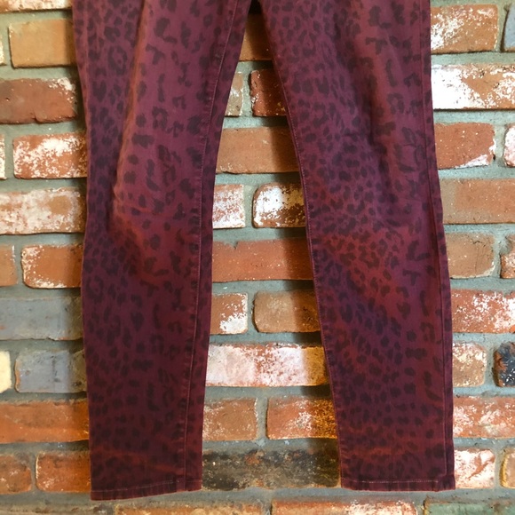 Current/Elliott The Stiletto Fig Leopard Ankle Skinny Jeans - Picture 6 of 8